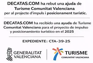 Decatas.com ha rebut una ajuda de Turisme Comunitat Valenciana
